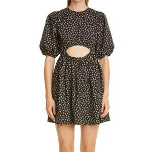 Sandy Liang Stum Floral Cutout Minidress